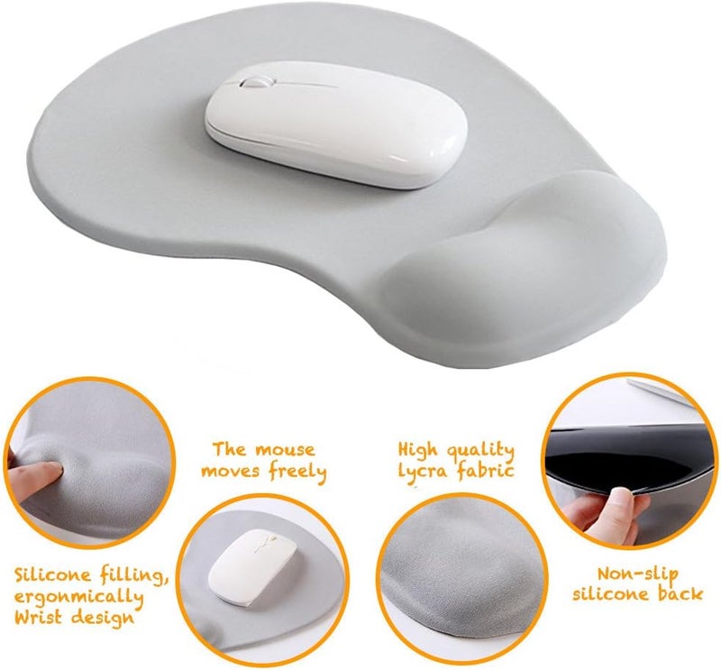 DemonChest Office Mousepad with Gel Wrist Support - Ergonomic Gaming Desktop Mouse Pad Wrist Rest - Design Gamepad Mat Rubber Base for Laptop Computer (05Green) - Image 2